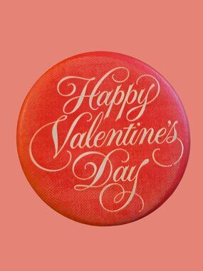 10/$25 Vintage Hallmark Happy Valentine's Day 2.25" Button